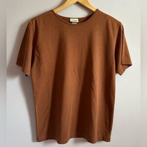 Classic Elements Short Sleeve Brown T-Shirt Size Small
